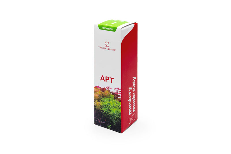 2HR Aquarist APT 1 Zero fertilizer bottle with label showing, used for aquatic plant nutrition in aquariums.