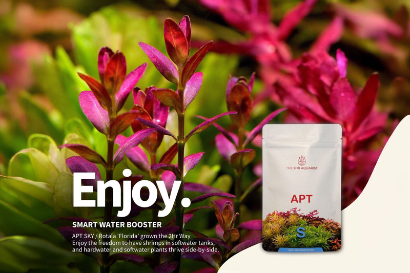2HR Aquarist APT Sky GH Booster water conditioner bottle for aquarium water treatment with clear label and blue cap.
