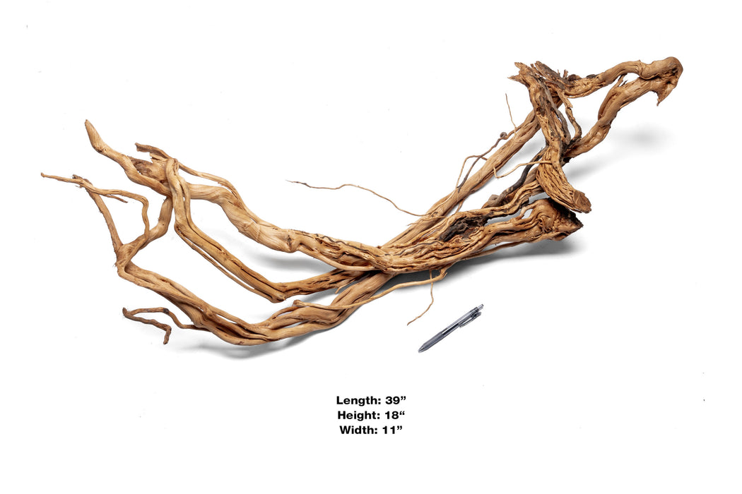 Driftwood ancient wood showpiece from UNSHARDSCAPE, showcasing a natural, weathered wooden sculpture with intricate textures.