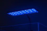 Aquaworx EOS LED Aquarium Light with RGB lighting, featuring adjustable color options for vibrant underwater illumination.