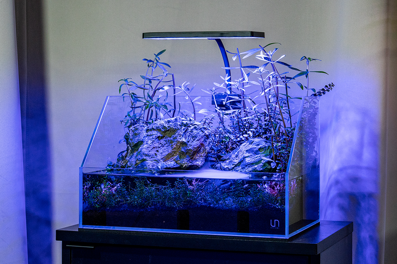 Aqua Worx EOS LED Aquarium Light in RGB with adjustable brightness, designed for vibrant aquatic tank illumination.