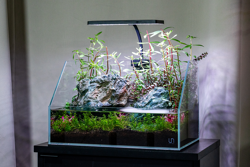 Aqua Worx EOS LED Aquarium Light in RGB with adjustable color settings, designed for vibrant freshwater and saltwater aquariums.