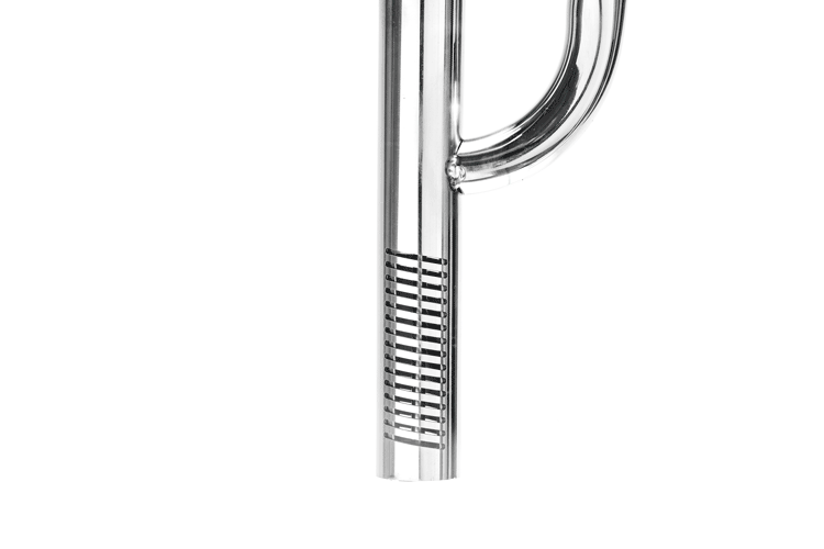 Aqua Worx Flux stainless steel lily pipes with built-in skimmer for aquarium filtration, showcasing sleek design and durable construction.