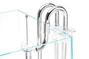 Aqua Worx Flux stainless steel lily pipes with skimmer for aquarium filtration, featuring sleek design and durable construction.