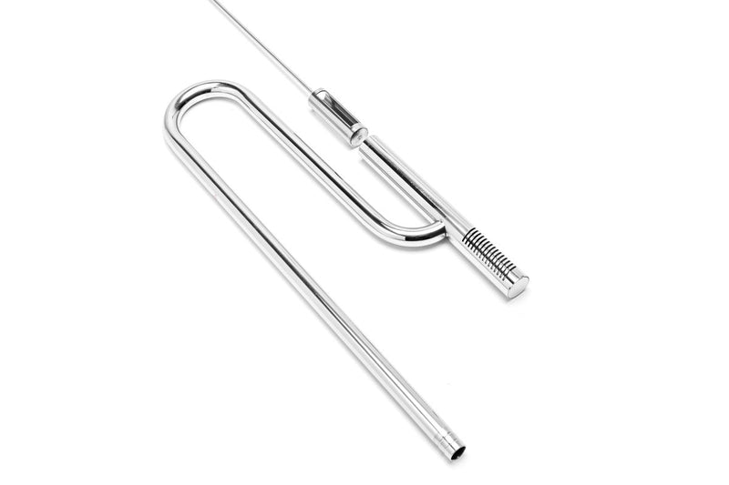Aqua Worx Flux stainless steel lily pipes with skimmer for aquarium filtration, featuring sleek design and durable construction.