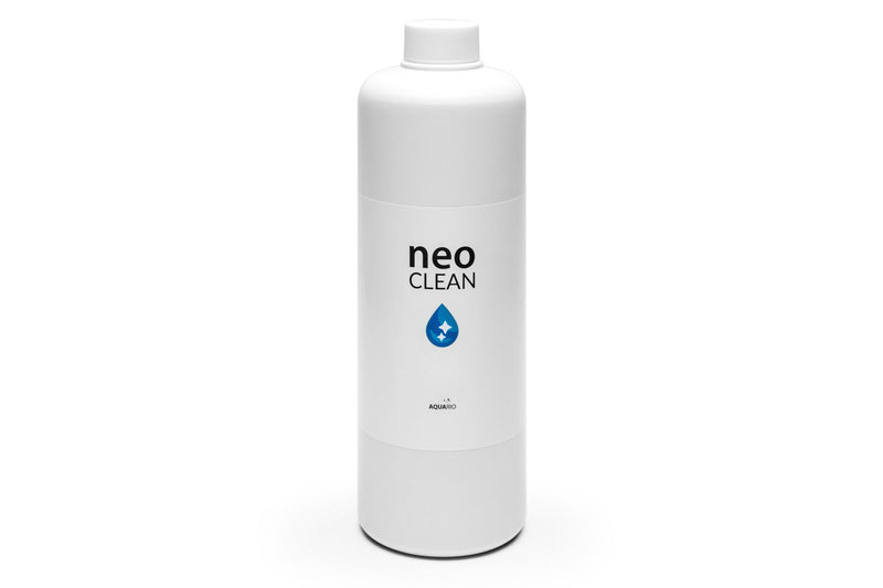 Aquario Neo Clean water conditioner bottle, clear liquid with label, used for aquarium water treatment and fish health.