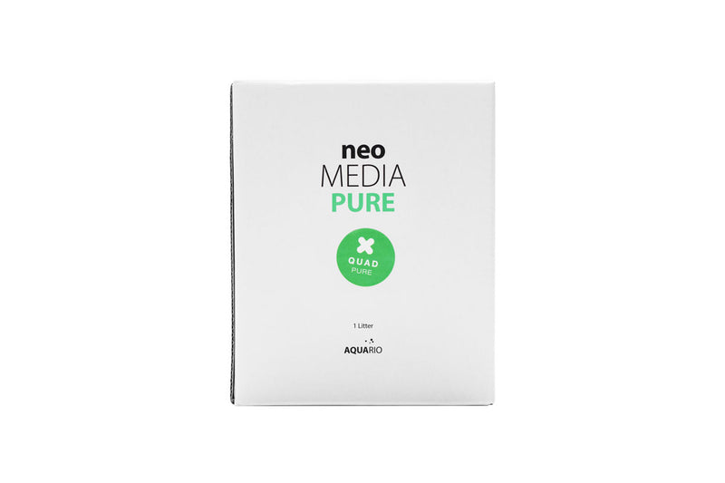 Aquario Neo Media Pure Quad filter cartridge for aquarium filtration system, showing the multi-layer media inside.