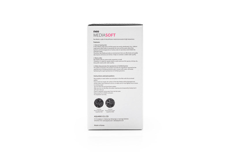 Aquario Neo Media Soft Quad filter for aquariums, showing the multi-layer filter media inside a clear filter housing.