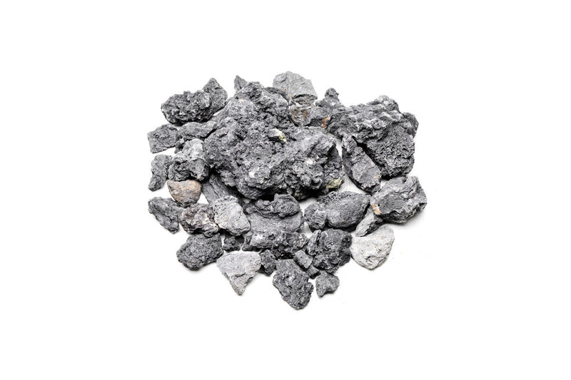 Black Lava Rock stone from UNSHARDSCAPE, showcasing a porous, volcanic texture in a natural black color.