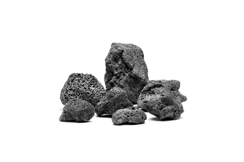 Black Lava Rock stone from UNSHARDSCAPE showing porous, volcanic texture suitable for landscaping or decorative use.