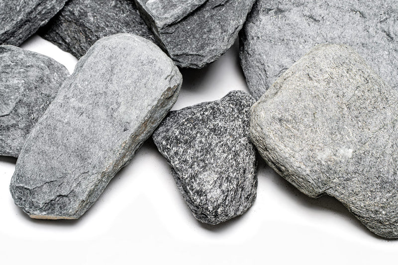 Black River Slate hardscape by UNSHARDSCAPE, showcasing textured dark slate paving stones for outdoor landscaping.