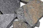 Black slate hardscape tile from UNSHARDSCAPE showing smooth, matte black surface ideal for outdoor landscaping and design.