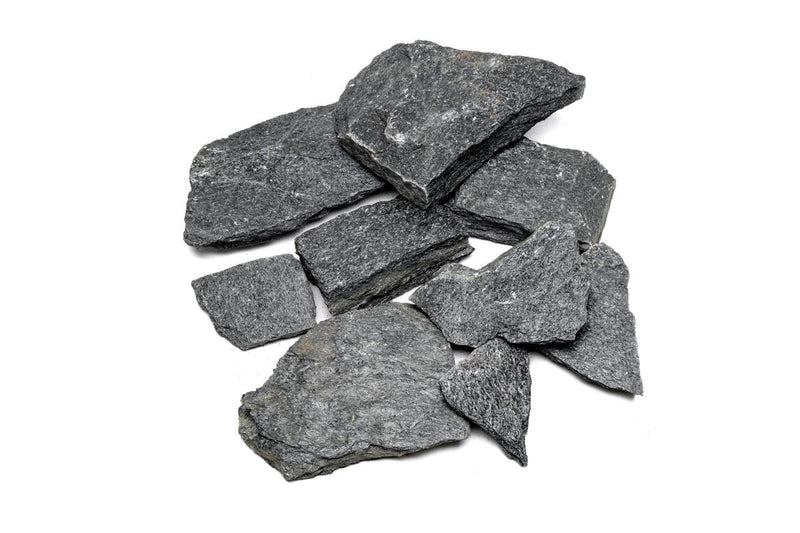 Black Slate hardscape stone by UNSHARDSCAPE, showcasing smooth, dark natural slate surface for outdoor landscaping projects.