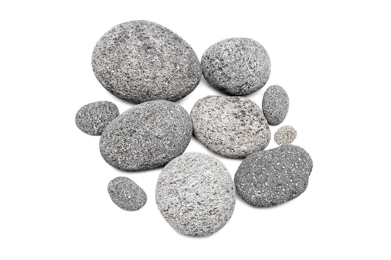 Black Star Lava Rock stone by UNSHARDSCAPE, showing textured black volcanic rock with star-like patterns on its surface.