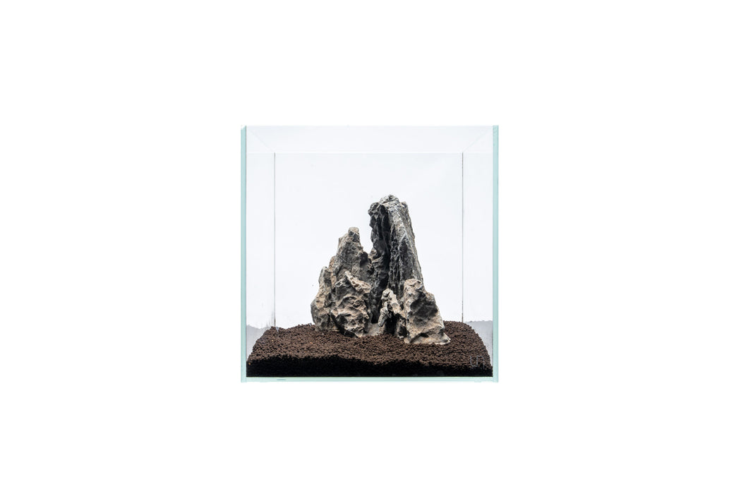UNSHARDSCAPE Boutique Seiryu Stone Showpiece, natural decorative stone with unique textures and bluish-gray hues.