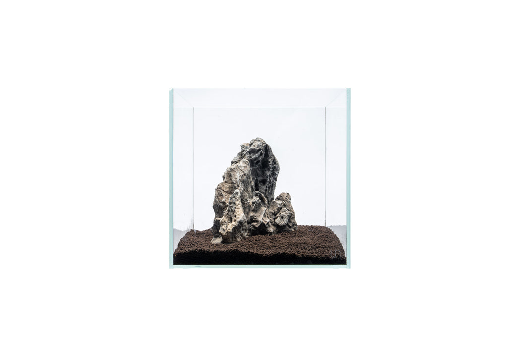 UNSHARDSCAPE Boutique Seiryu stone showpiece, natural textured blue-green stone sculpture for decor.