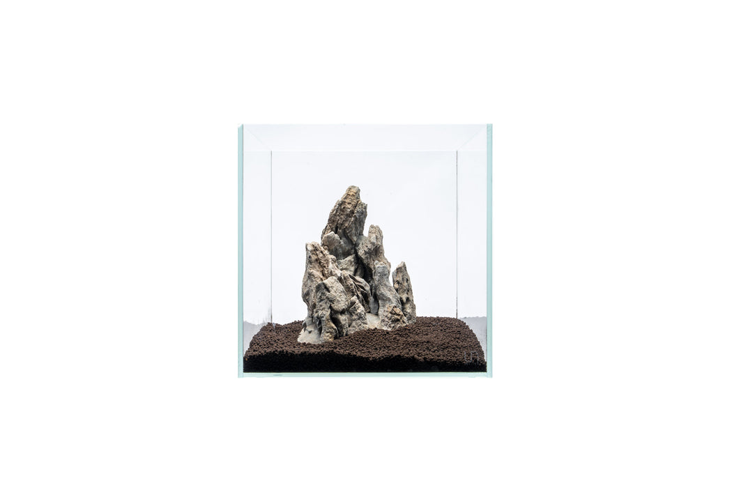 Unshardscape Boutique Seiryu Stone Showpiece, natural stone decor with intricate blue and white patterns, elegant display piece