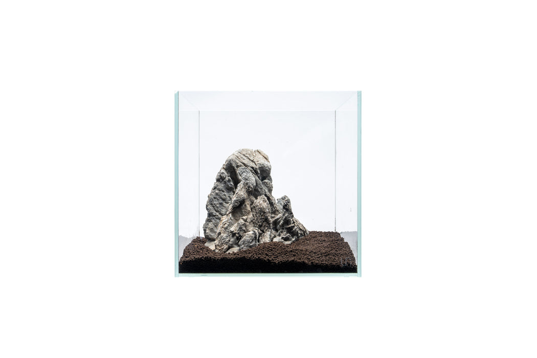 UNSHARDSCAPE Boutique Seiryu Stone Showpiece, natural gray stone decorative sculpture for home or office decor.