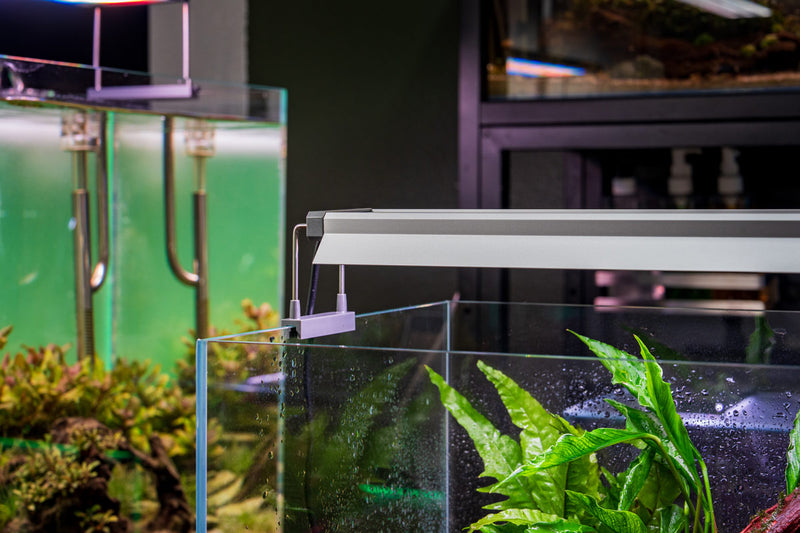 Chihiros B Series Light Shade with Mirror for aquarium lighting, showcasing a sleek, reflective design for optimal light distribution.