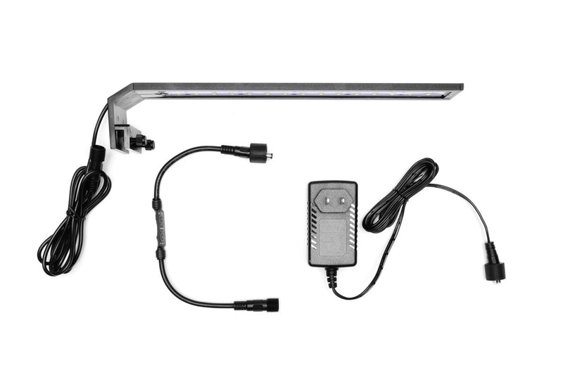 Chihiros C Series LED light for aquarium lighting, sleek black design with adjustable arm and bright LED illumination.