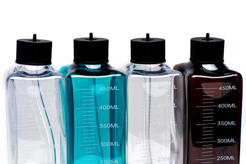 Chihiros Dosing Containers for aquarium accessories, clear plastic bottles with measurement marks, used for precise liquid dosing.
