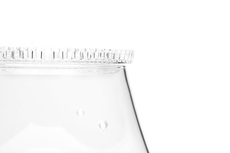 Chihiros glass pot accessory for aquarium or terrarium, clear glass container with a sleek, modern design.