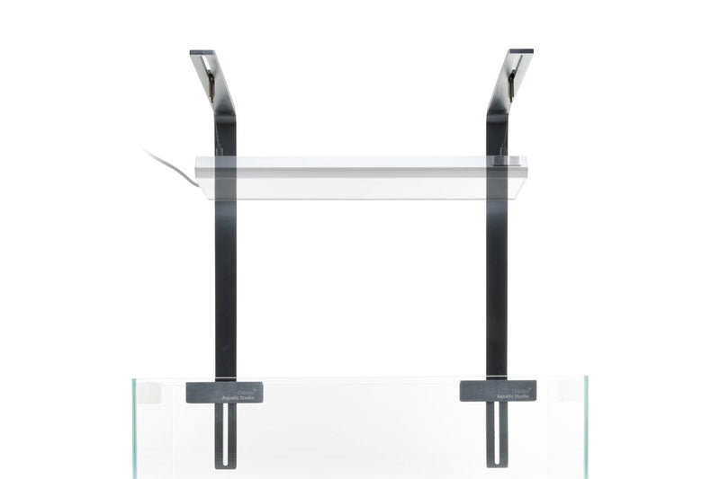 Chihiros RGB Vivid & WRGB Light Stand for aquarium lighting, showing the sleek black stand with adjustable features.