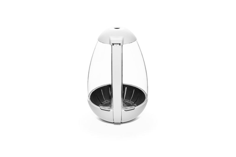 Chihiros Tiny Terrarium Egg, small glass terrarium with a rounded shape and open top, designed for decorative plants or miniatures.