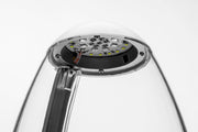 Chihiros Tiny Terrarium Egg, small glass terrarium with a rounded shape, showcasing a miniature ecosystem inside.