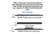Chihiros WRGB Vivid 3 LED light for aquarium lighting, featuring adjustable color spectrum and sleek design.