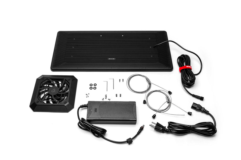 Chihiros WRGB Vivid 3 LED light for aquariums, showcasing adjustable colorful lighting with sleek design and bright LED display.
