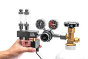 UNSCO2 CO2 regulator solenoid replacement for beverage dispensing systems, showcasing the compact, industrial-style accessory.