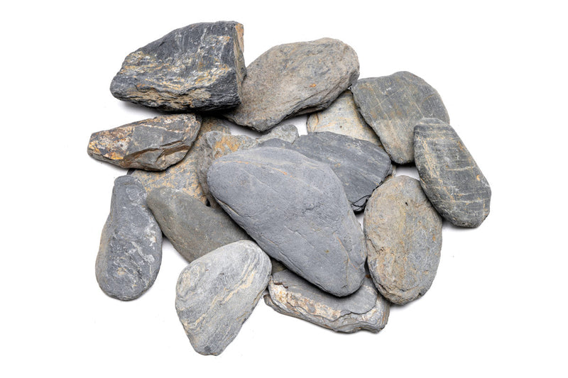 Dark blue slate stone from UNSHARDSCAPE showing a textured, natural stone surface with rich blue hues and subtle grain patterns.