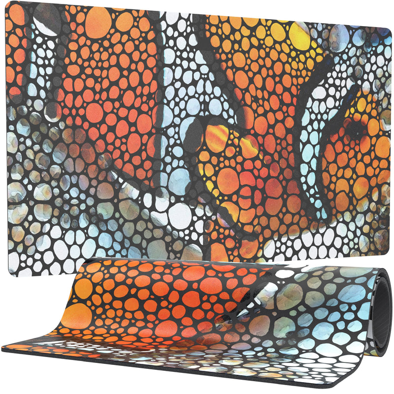 Flipper Aquarium Mat featuring a colorful clownfish design, designed as a decorative accessory for fish tanks.