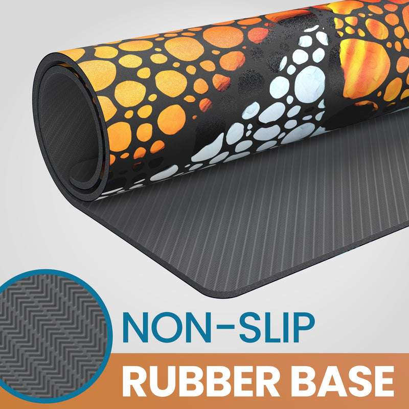 Flipper Aquarium Mat featuring a vibrant clownfish design, perfect as a decorative accessory for fish tanks.