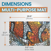 Flipper Aquarium Mat featuring a colorful clownfish design, ideal as a decorative accessory for fish tanks.