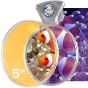 Flipper DeepSee orange lens filter accessory for cameras, measuring up to 5 inches, designed to enhance image effects.