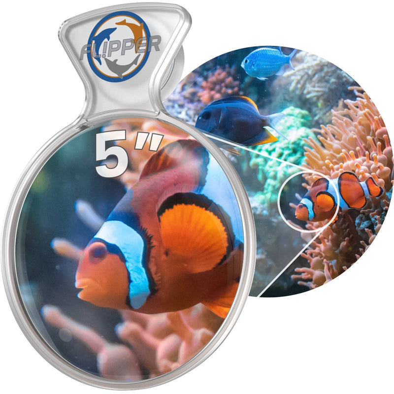 Clear Flipper DeepSee Viewer Max 5-inch accessory for enhanced underwater viewing and photography.