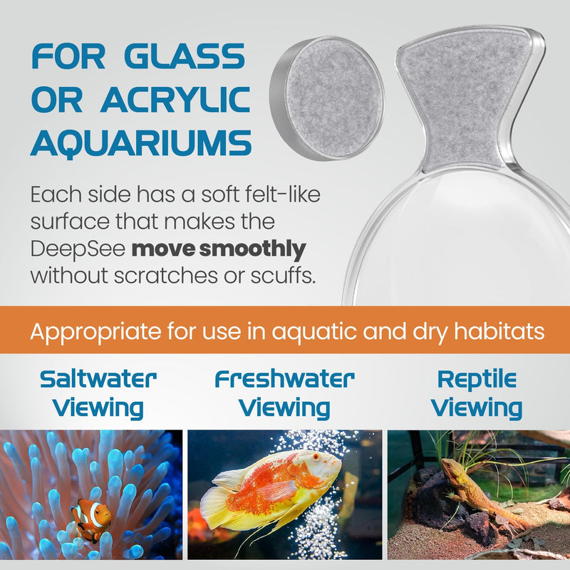 Clear Flipper DeepSee Viewer Standard 4-inch accessory for underwater exploration and diving gear inspection.