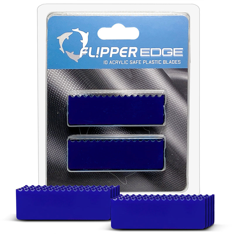 Set of 10 Flipper Edge Plastic Blades, durable accessories for precision cutting and scraping tools.
