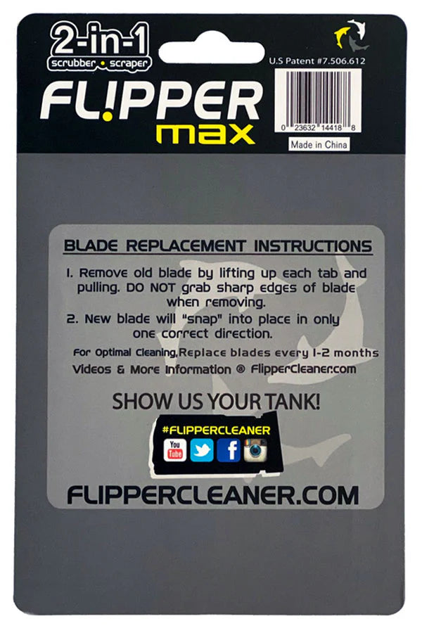 Set of five Flipper Max Float ABS smooth blade accessories for swimming pool maintenance and cleaning.