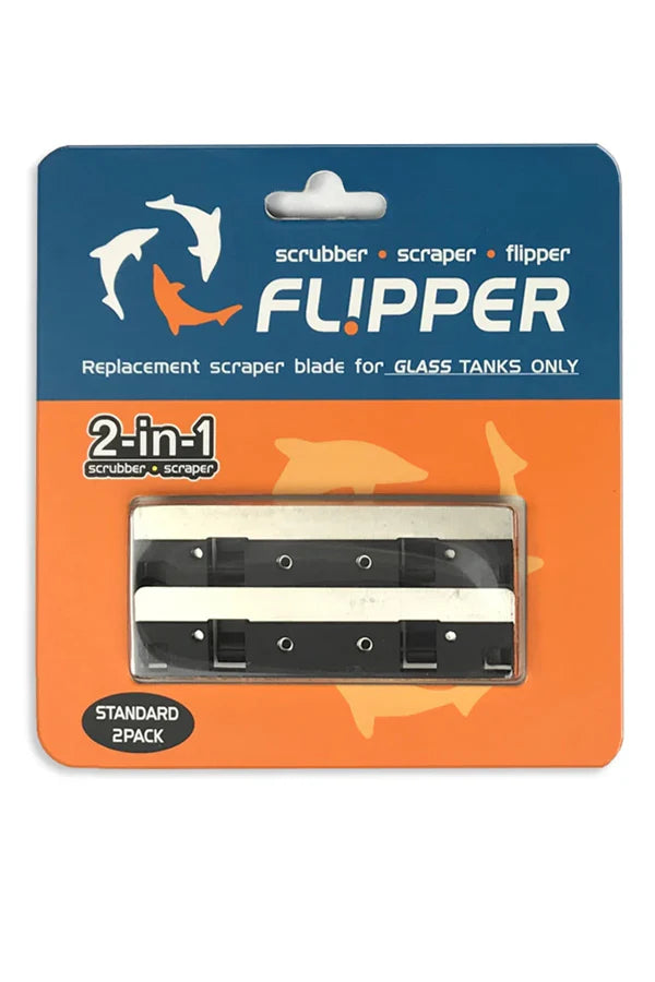Pair of Flipper Standard Float SS Blade accessories, durable stainless steel blades for fishing floats in a 2-pack.