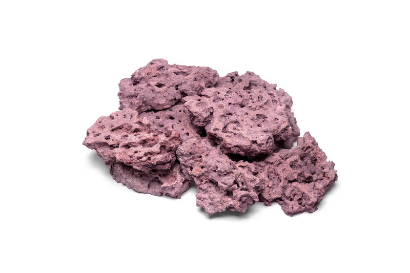 Coralline Foundation Rock by Marco Rocks, 20lb hardscape limestone for aquarium or landscape projects, natural coral-colored stone.