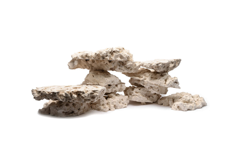 Natural 40lb foundation rock for hardscape projects, by Marco Rocks, showing textured, irregular surface suitable for landscaping.