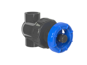 Flowcolour UPVC gate valve, a durable plumbing accessory with a handle for controlling flow in piping systems.