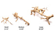 Medium-sized Grape Wood branch from DH, 14-20 inches long, with textured bark and twisted shape, ideal for crafts and decor.