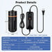 Hygger Aquarium UV Sterilizer accessory, compact device with clear cylindrical body, designed for water sterilization in fish tanks