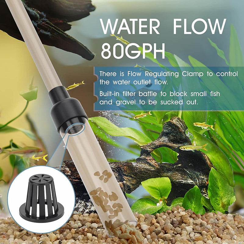 Hygger Aquarium Water Changer accessory with hoses and connectors for easy water changes in fish tanks.