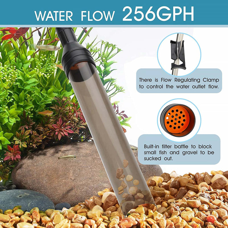 Hygger Aquarium Water Changer accessory with tubes and fittings for easy water changes in fish tanks.