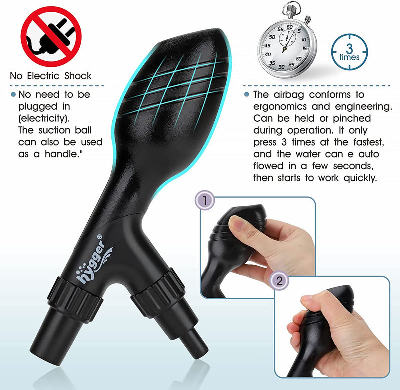Hygger Aquarium Water Changer accessory for easy water maintenance, featuring a flexible hose and faucet connection.